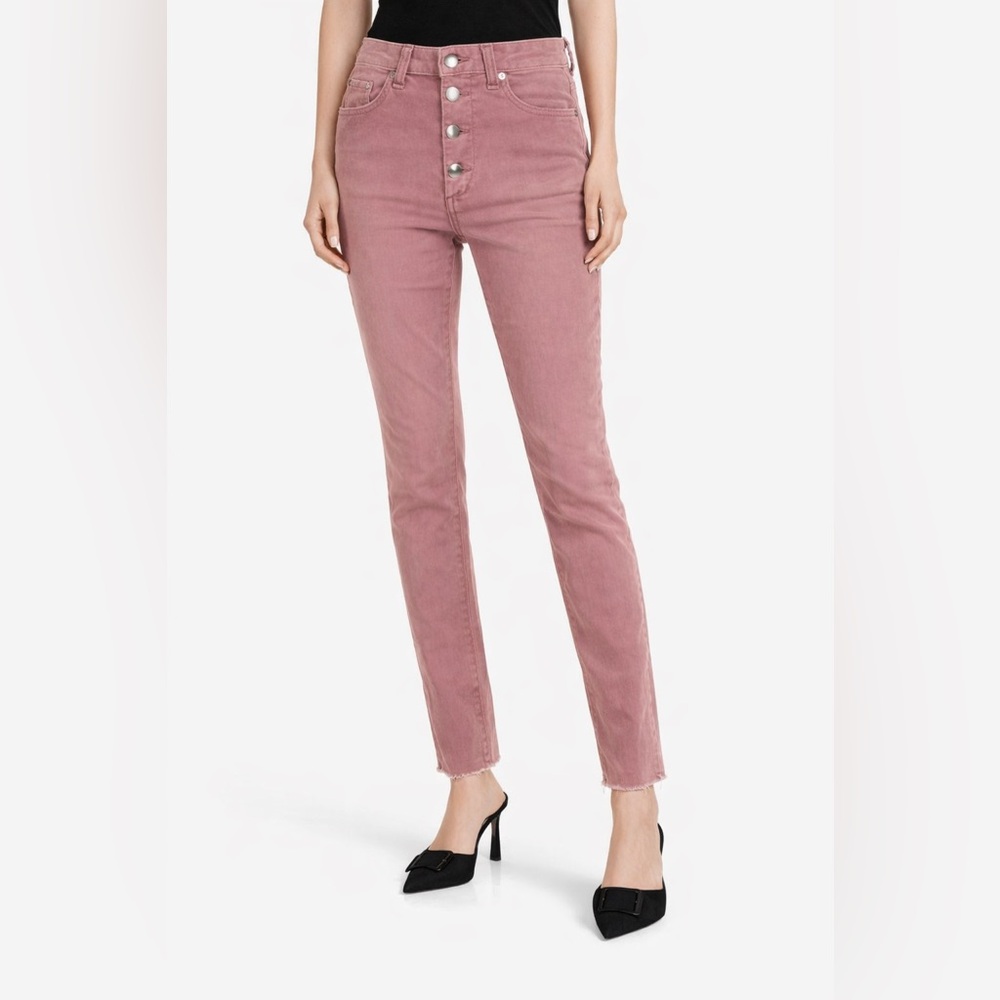 Rag & Bone Nina High-Rise Ankle Skinny Corduroy Button Fly Jeans Size 27